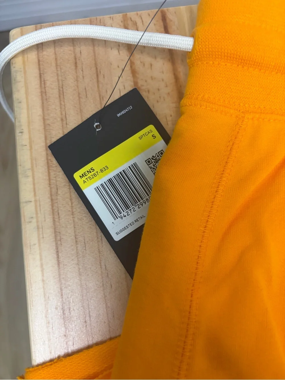 Nike Bright Orange Athletic Shorts with White Swoosh Tag